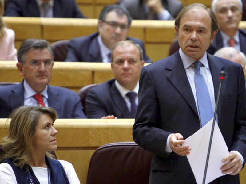 Pio García Escudero en la sesión de control al Gobierno en el Senado