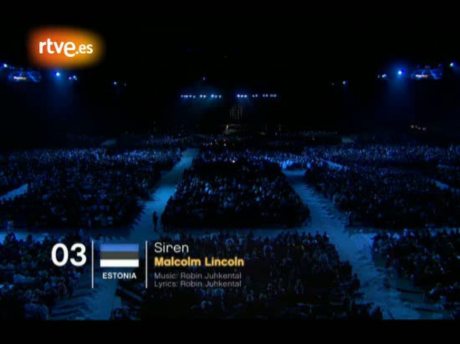 Actuación Estonia, Malcolm Lincoln & Manpower 4, "Siren" en la primera semifinal