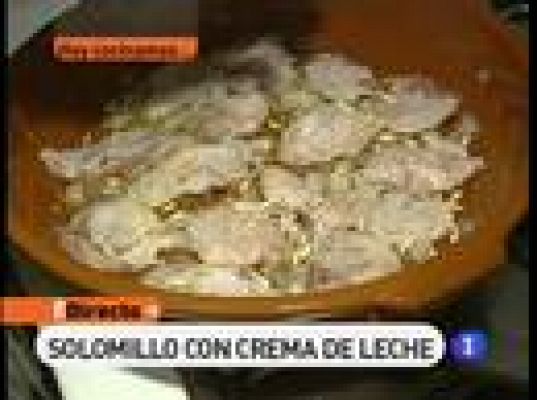 Solomillo con crema de leche