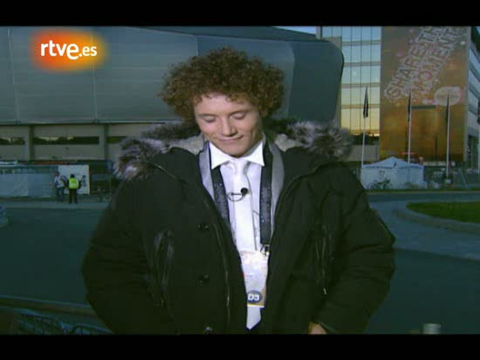 Eurovisión 2010 - Dani Diges, tras el 'susto' del espontáneo - Eurovisión | Ver