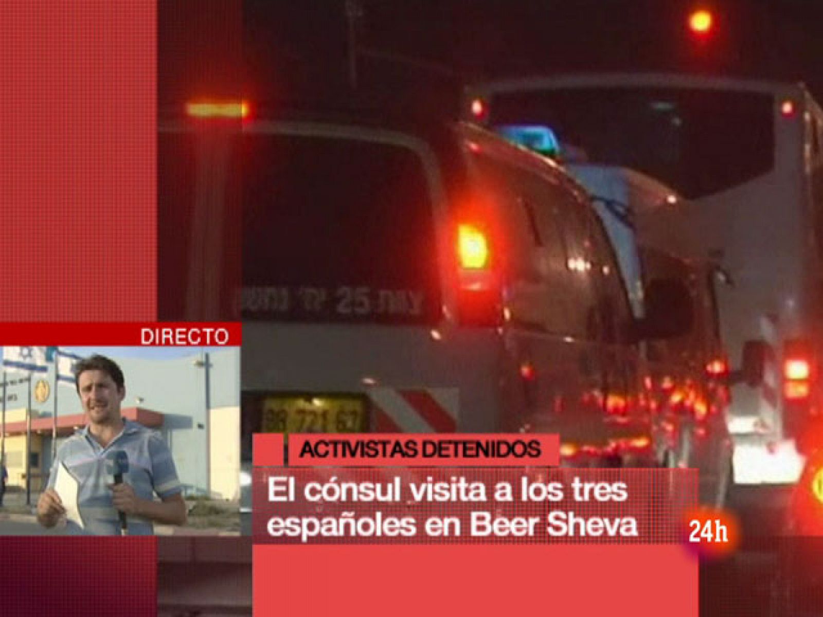 Un representante de la Embajada de España en Tel Aviv visita a los tres españoles detenidos | Ver