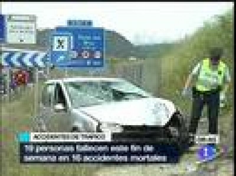 Un total de 19 personas mueren en las carreteras españolas durante el fin de semana