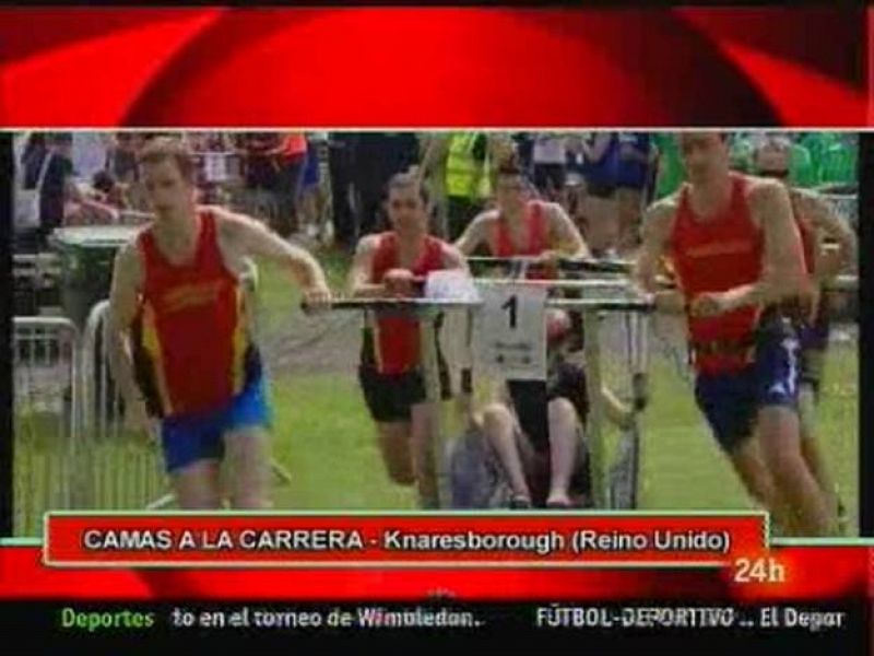   En Knaresboroug (Reino Unido) se celebra una curiosa competición en la que un equipo de 7 personas corren por llegar a meta con la cama a cuesta. Pero en esta carrera, seis integrantes del equipo son los que sufren, al tener que cargar con la cama,