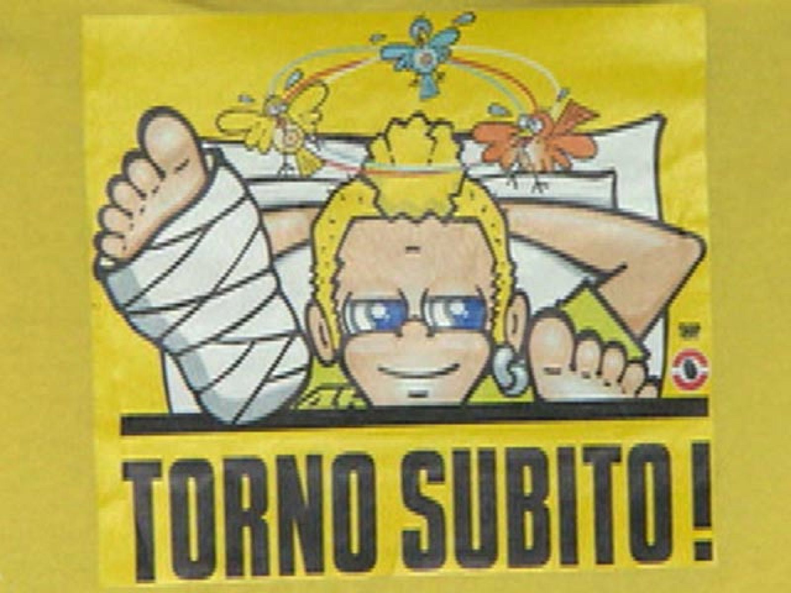 Rossi ha estado en Silverstone. No físicamente, pero los aficionados al motociclismo no le olvidan.