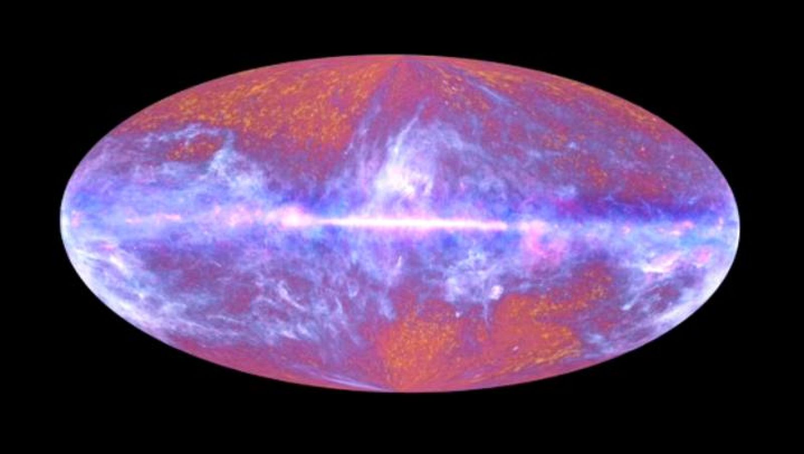 El telescopio espacial Planck de la Agencia Espacial Europea (ESA, por sus siglas en inglés) ha publicado este lunes el mapa más completo del Universo hasta la fecha conocido, una imagen de toda la bóveda celeste que aporta nuevas evidencias sobre e