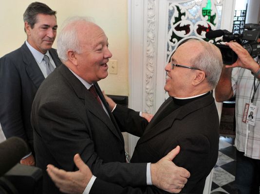  - Moratinos y el cardenal Ortega