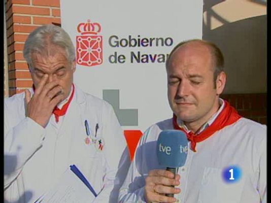 San Fermín - Un corneado en el séptimo encierro
