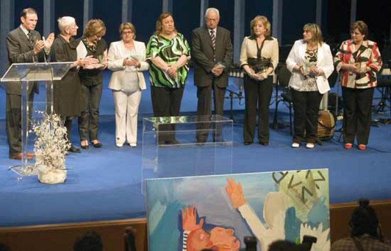 El lehendakari vasco, Juan José Ibarretxe, ha presidido en el Kursaal de San Sebastián el II Acto Institucional en Solidaridad con las Víctimas del Terrorismo (18/05/08).