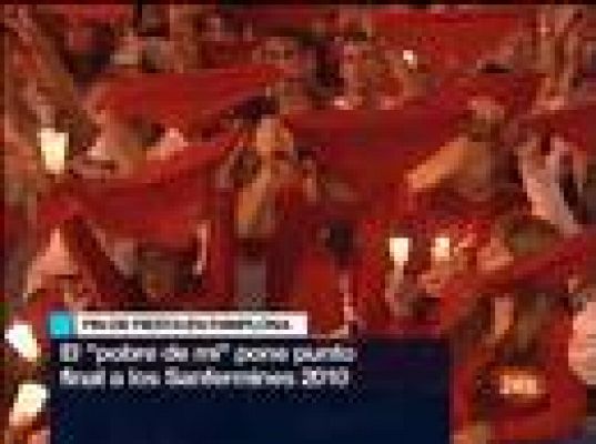 San Fermín - Miles de personas despiden los sanfermines entonando el 'Pobre de mí'