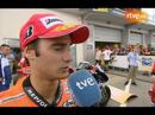 Pedrosa, contento por salir delante