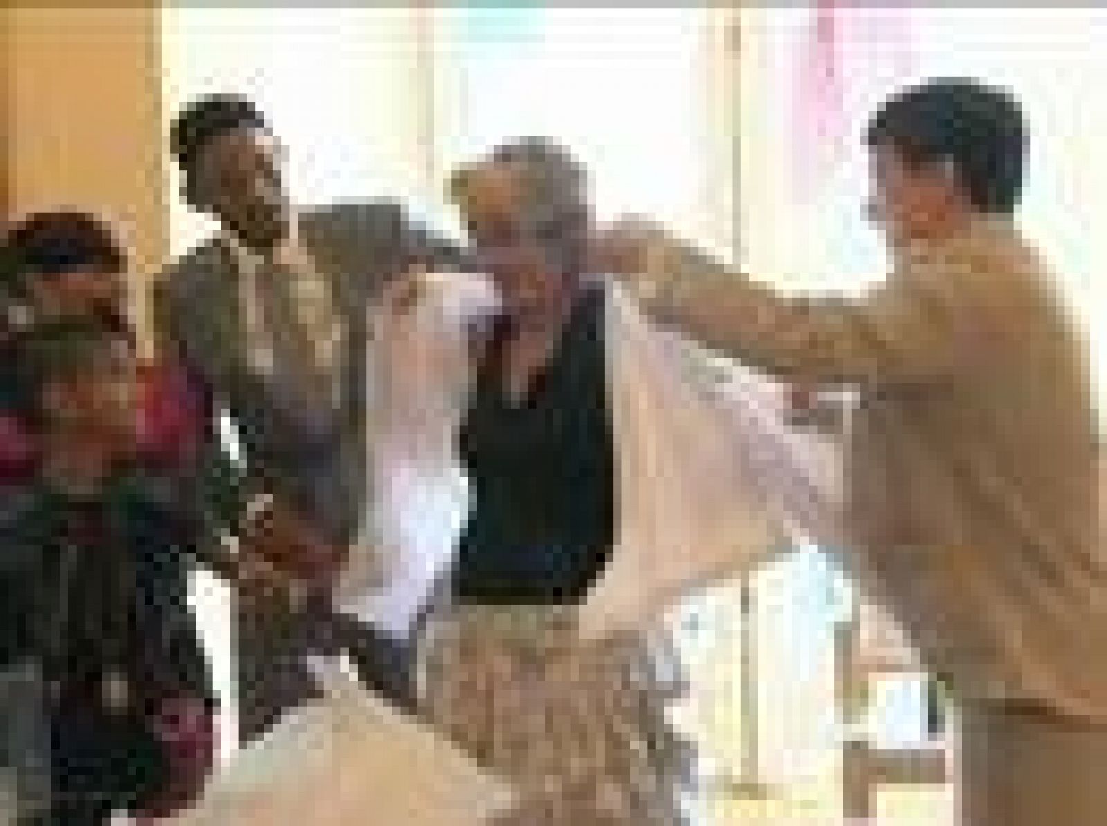 La presidenta de la Comunidad de Madrid, Esperanza Aguirre, recibió con honores a los actores Will Smith y Jacky Chang, quienes se han implicado en un proyecto de aulas hospitalarias. Aguirre les regaló dos capotes de torear con sus nombres y los actores le agasajaron con un kimono de kárate. (21/07/10)