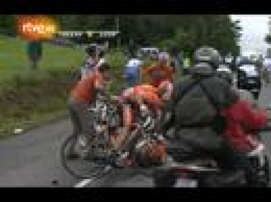 Tour de Francia - Samuel Sánchez se cae