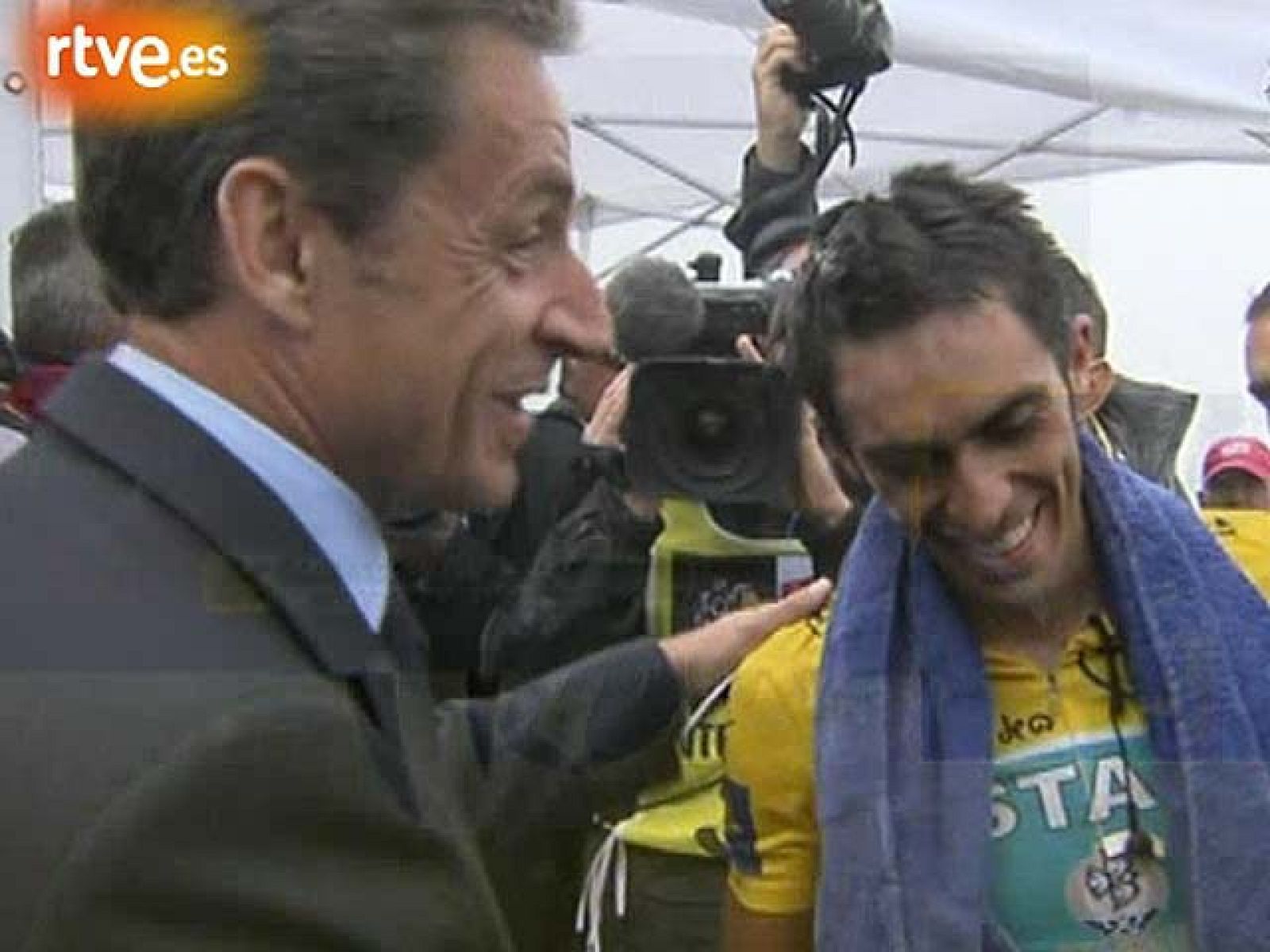Sarkozy, a Contador: "¡Bravo, España!"