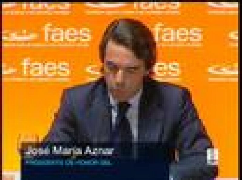 Aznar se refiere entre líneas a la crisis del PP 