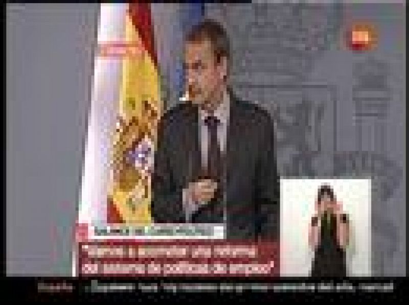 Zapatero anuncia que en otoño iniciará reformas en profundidad de políticas activas de empleo