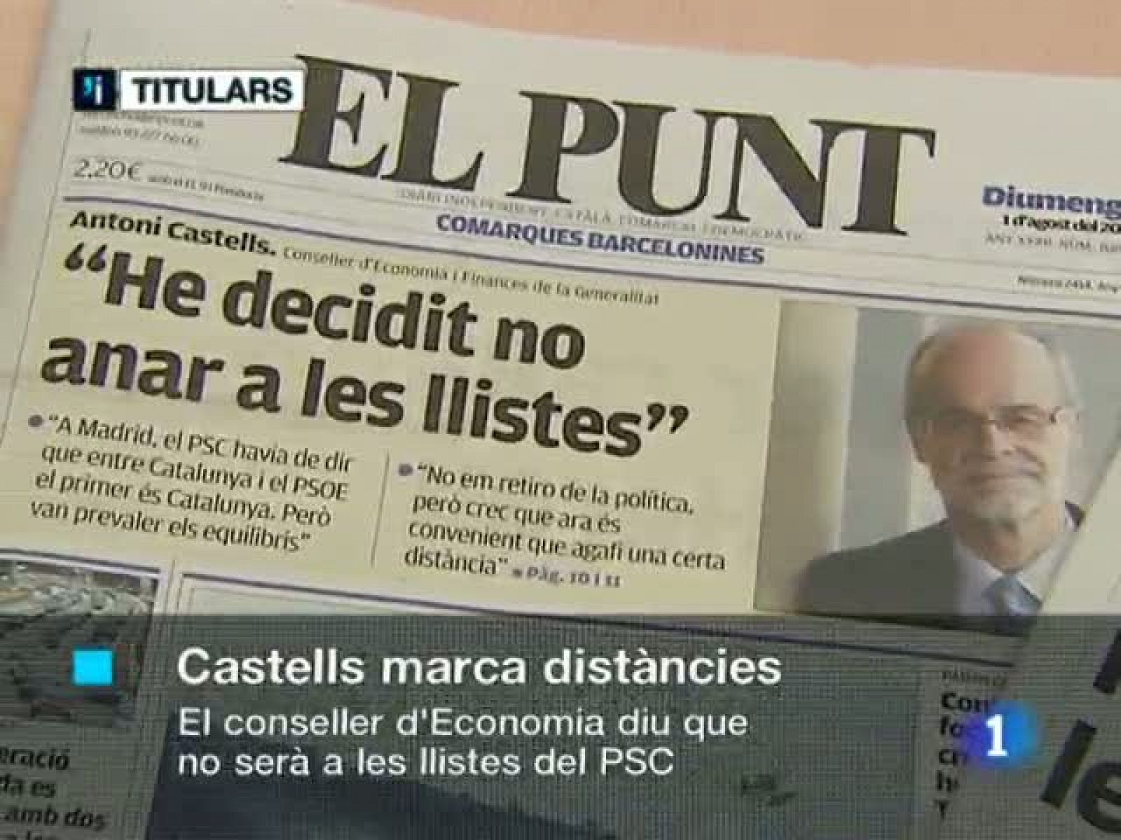 L'Informatiu: L'Informatiu  (01/8/2010) | RTVE Play