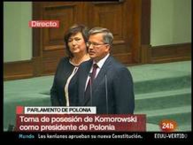 Bronislaw Komorowski toma posesión como nuevo presidente de Polonia