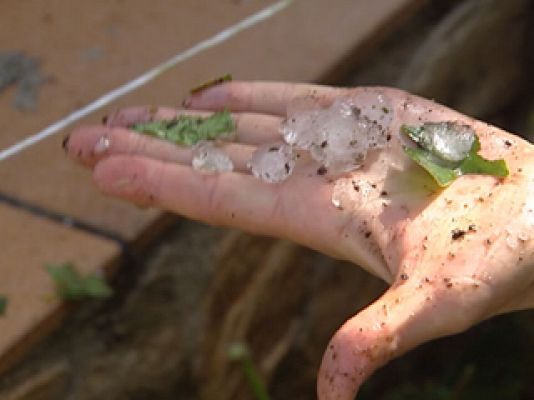El tiempo - Girona sufre una fuerte granizada
