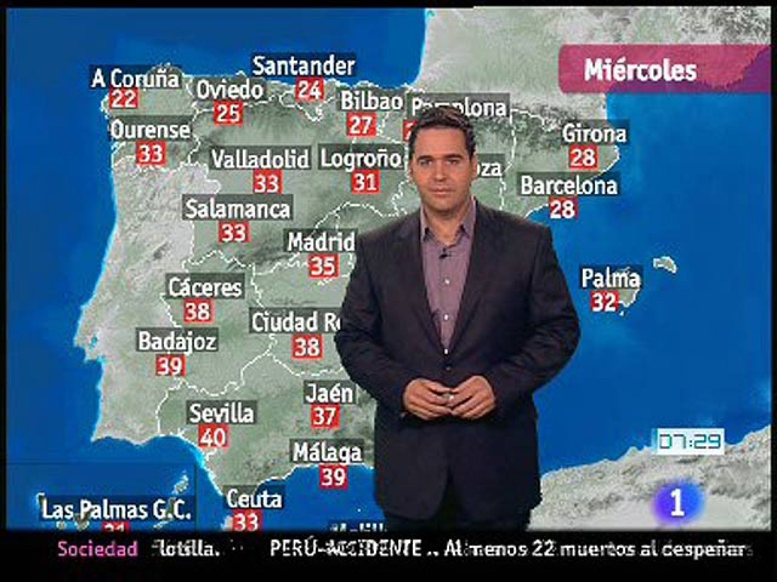 El Tiempo - Alerta por calor en la mitad sur peninsular y Canarias - 11/08/10 - El tiempo | Ver