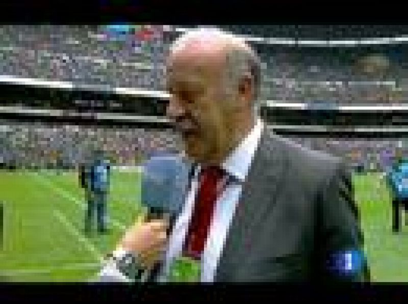 El seleccionador español, Vicente Del Bosque, ha asegurado que el resultado "hace honor al torneo" que han jugado y ha alabado la actitud de sus jugadores. "Hay que darle un diez a todos, porque no han escatimado ni un minuto de los que han jugado", 