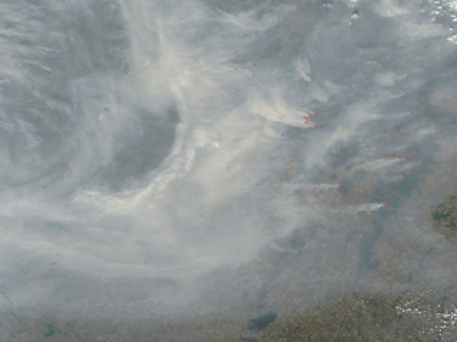 La contaminación de los incendios, vista a partir de las imágenes de la NASA