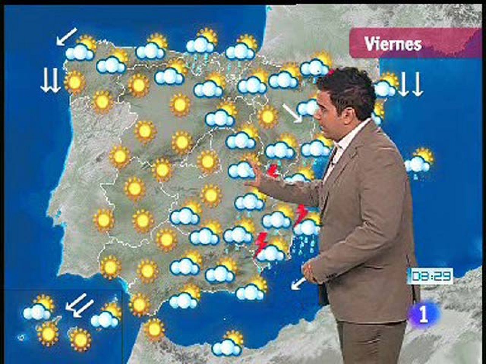 El Tiempo - Tormentas muy fuertes en zonas del este peninsular y fuertes en Baleares - 13/08/10 - El tiempo | Ver