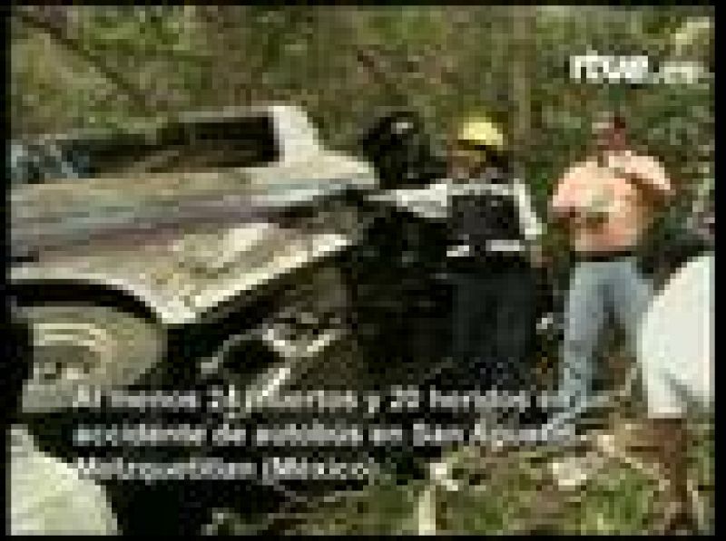 24 muertos y 20 heridos en un accidente de autobús en México