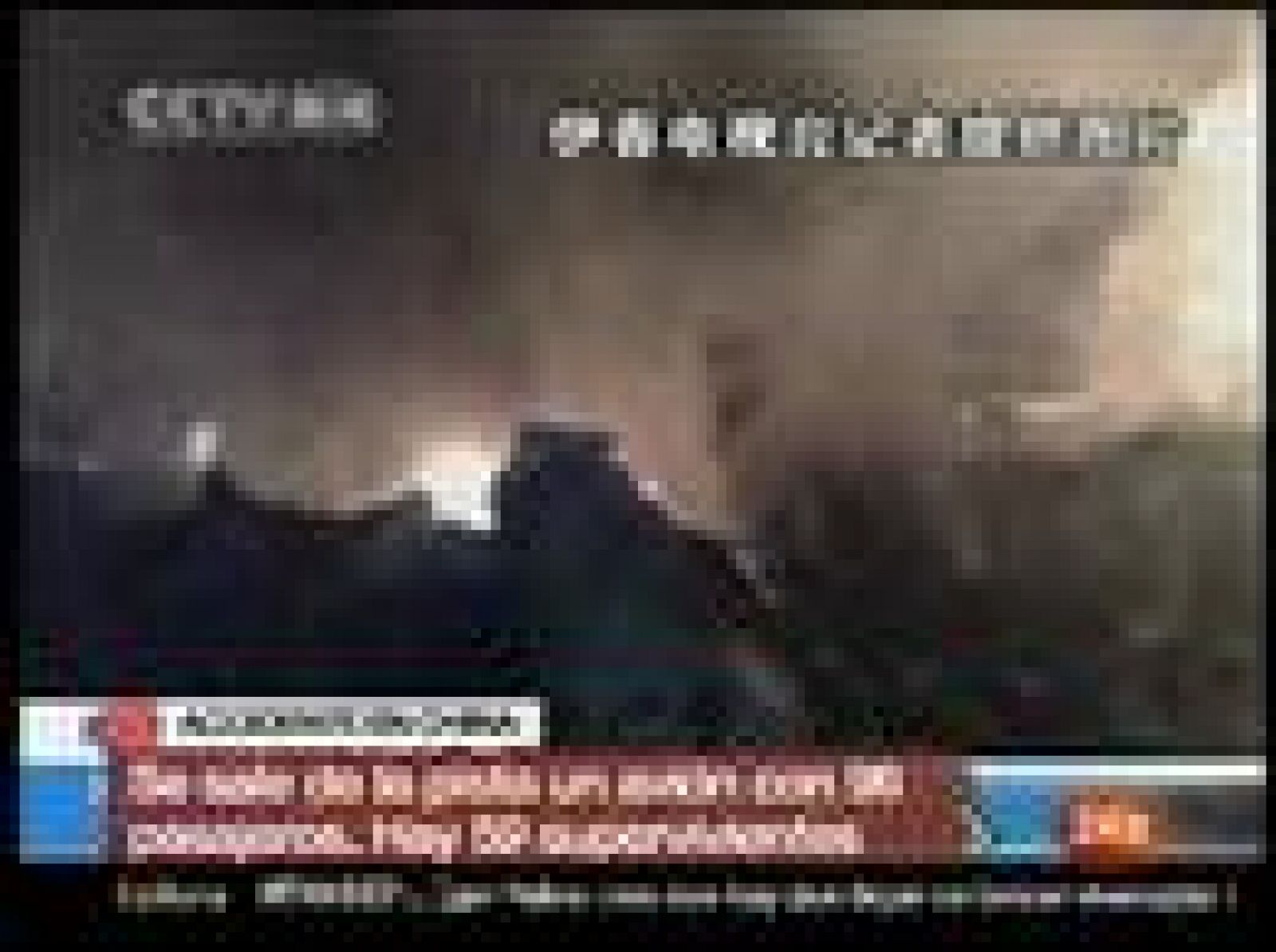 En China un avión con 91 pasajeros se sale de la pista y se incendia | Ver