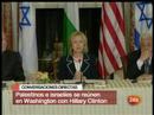 Reunión de Abás,Netanyahu y Clinton