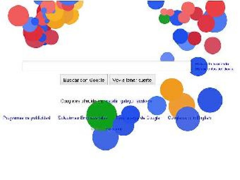  Google da la bienvenida a este martes con un 'doodle', una de las tradicionales modificaciones de su logo, que se descompone en una explosión de bolas de colores al pasar el puntero, una iniciativa 'misteriosa' que desde la propia compañía prefieren