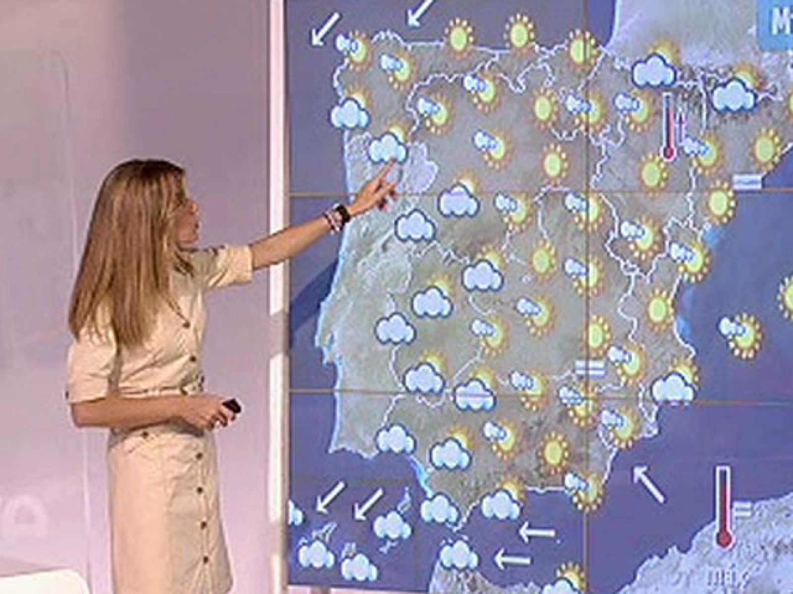 La Agencia Estatal de Meteorología (Aemet) prevé para este miércoles, cielo nuboso en la mayor parte del país, con posibilidad de algún chubasco débil al final del día, y temperaturas significativamente altas en Canarias