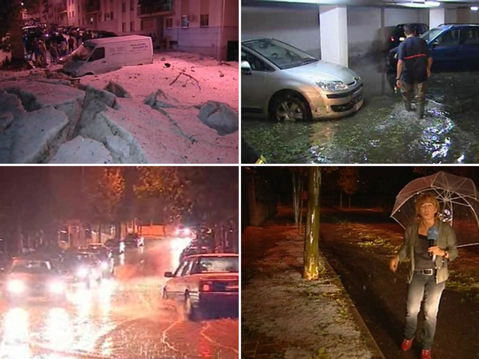 Una fuerte tormenta de agua y granizo colapsa Cáceres y causa serios daños materiales