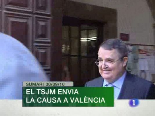 L'informatiu - Comunitat Valenciana - L'Informatiu (30/09/10)