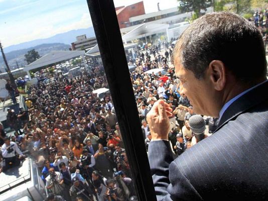 Protesta policial en Ecuador