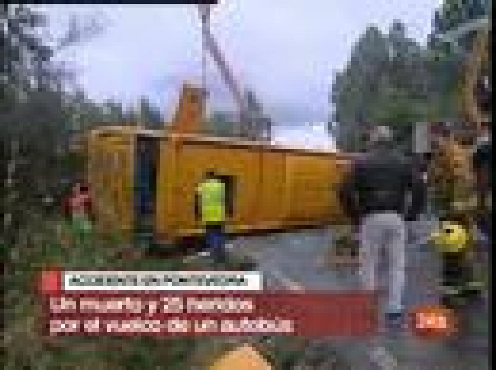 Un muerto en un accidente de autobús en Pontevedra