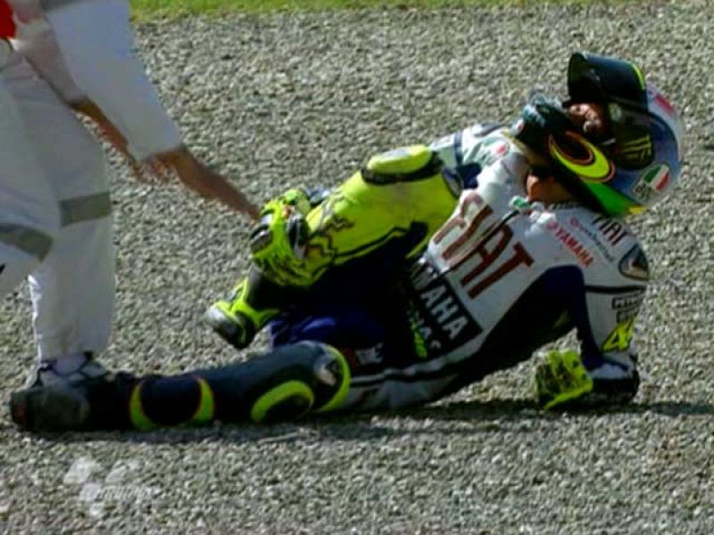 Los problemas de Valentino Rossi tienen origen en dos caídas. 