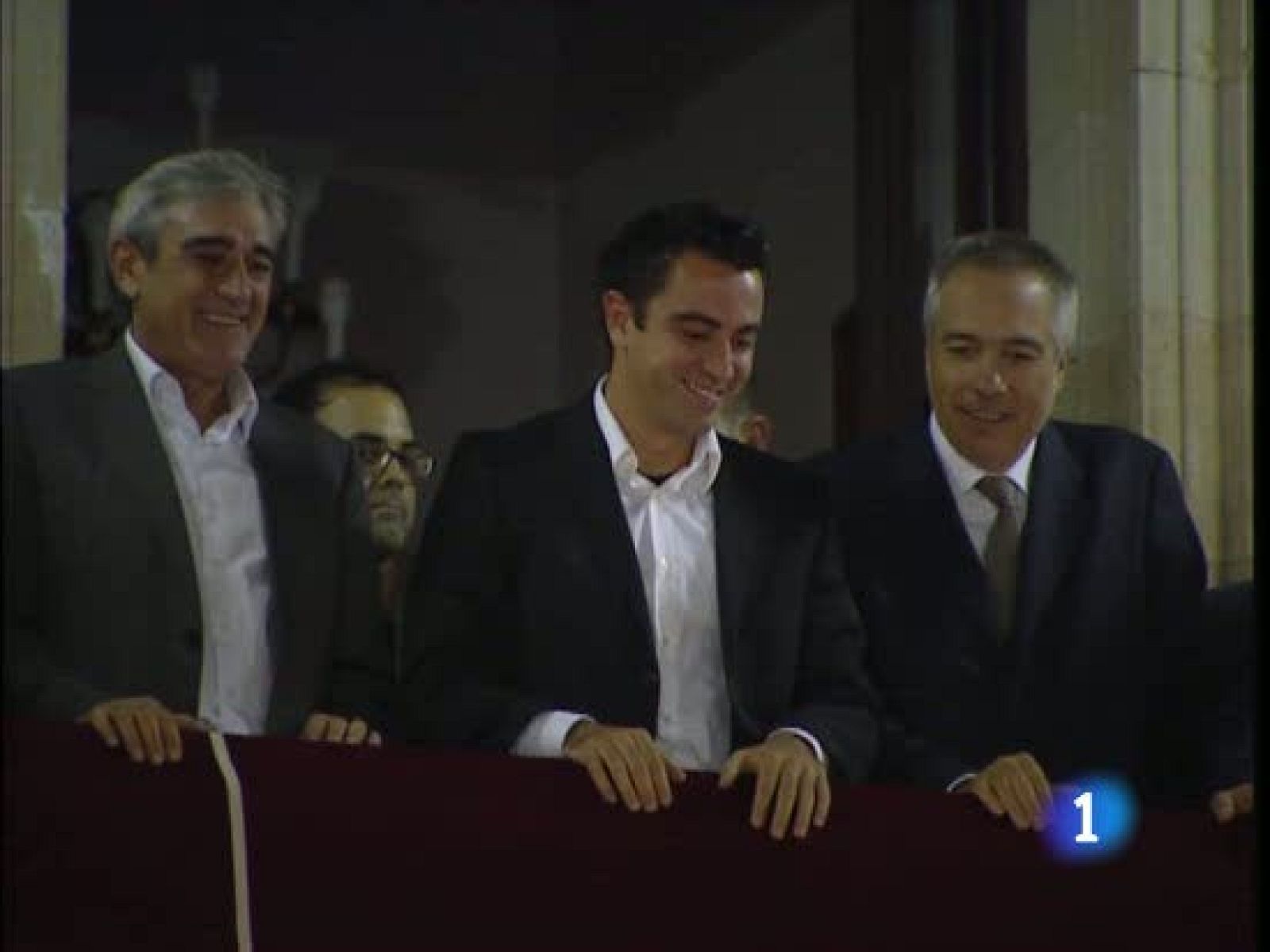 Xavi Hernández ha sido homenajeado en Terrasa, su tierra natal.