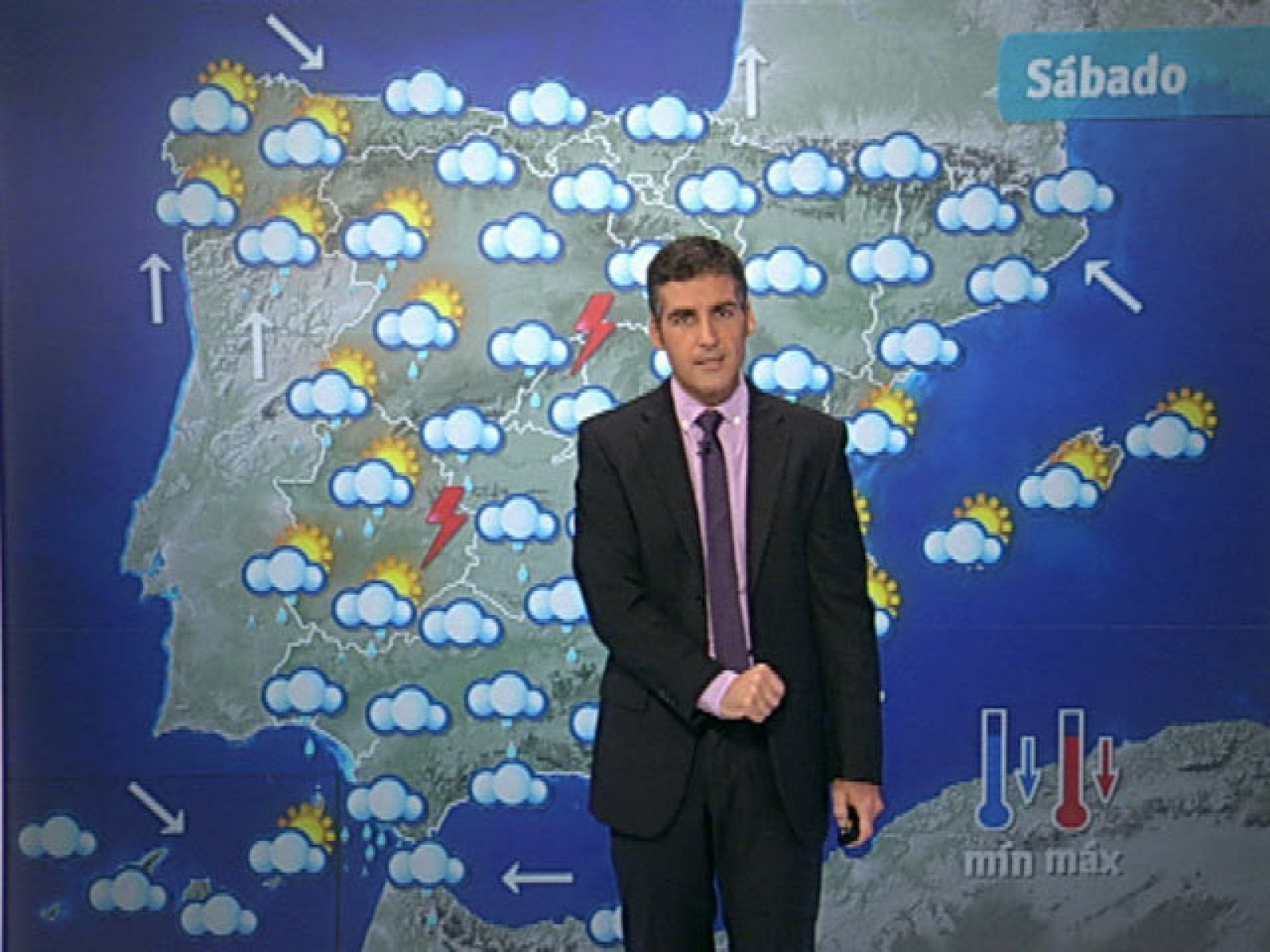 El Tiempo - Lluvia en gran parte de la Península, más intensa en Aragón y Cataluña - 08/10/10 - El tiempo | Ver