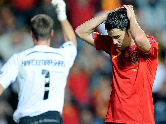 Eurocopa - El increible fallo de Villa