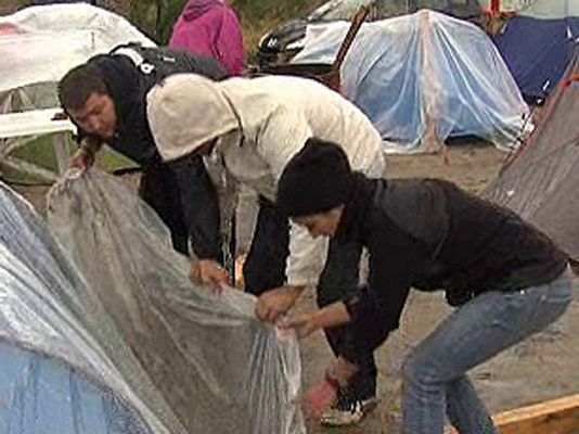 España Directo - Acampados bajo la lluvia