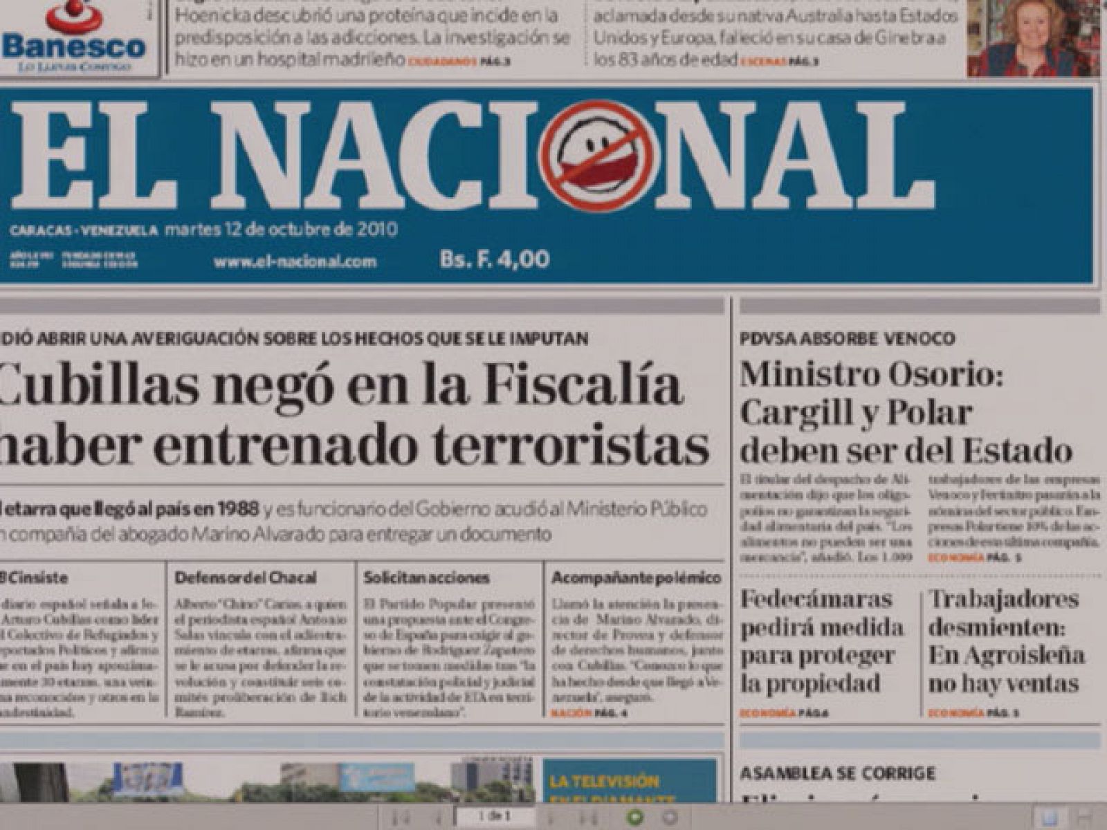 Venezuela va a abrir una investigación sobre la presunta relación con ETA y las FARC de Arturo Cubillas