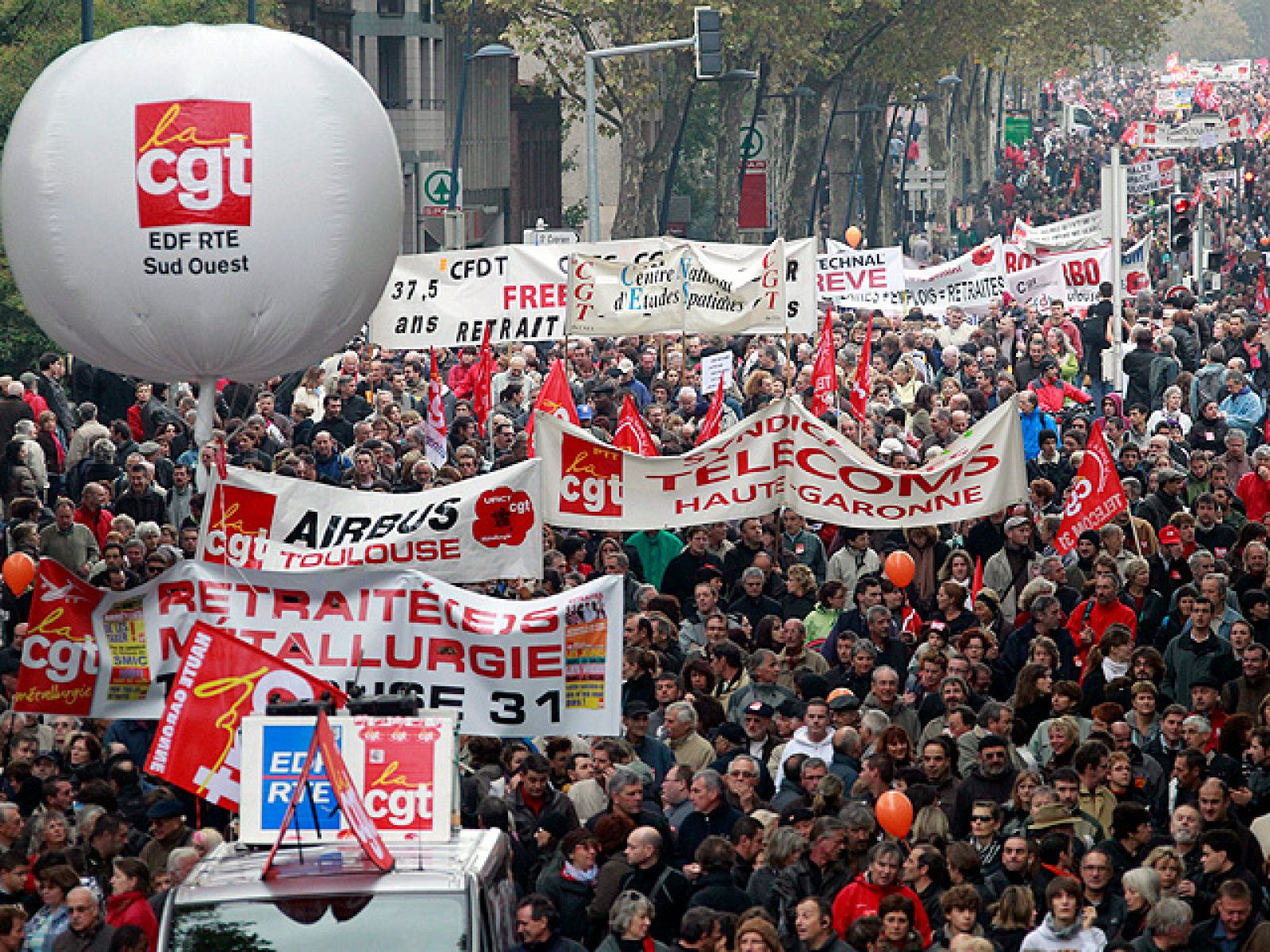  Manifestación en Francia contra la reforma de las pensiones