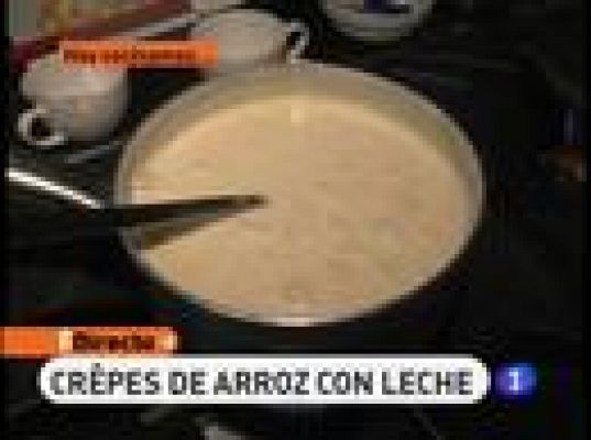 Crêpes de arroz con leche