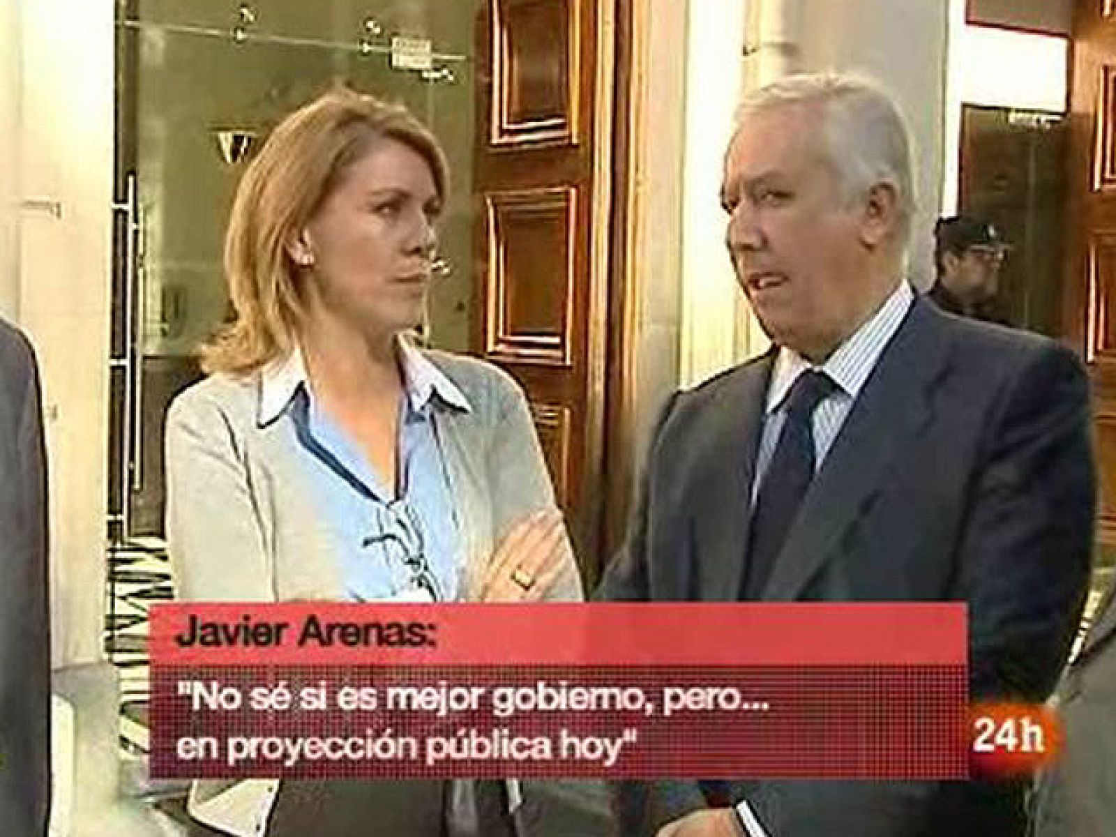 Una cámara captó la conversación entre Cospedal y Arenas sobre la remodelación del Gobierno | Ver