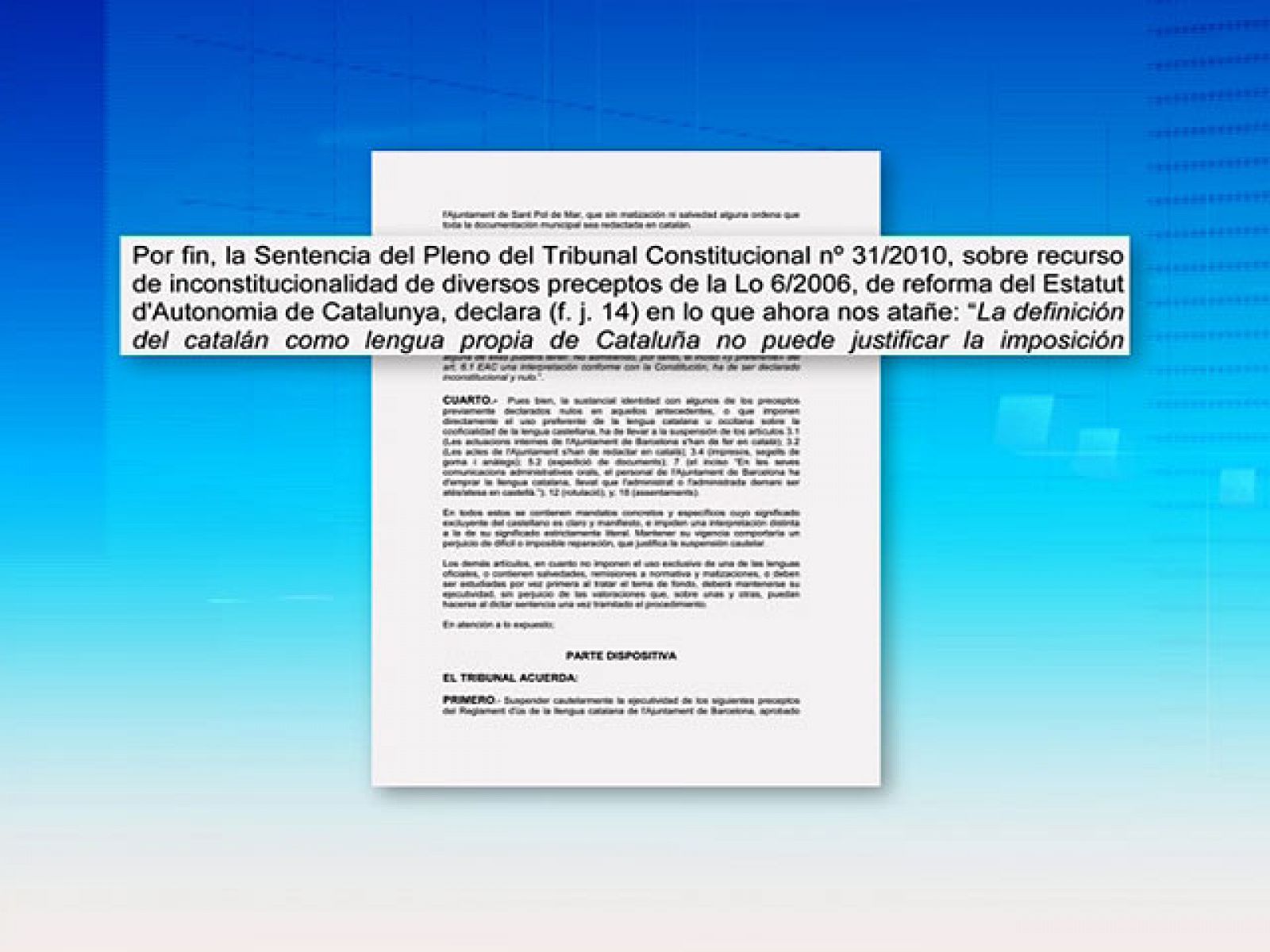 El TSJC suspende varios artículos del reglamento del uso del catalán en el ayuntamiento de Barcelona