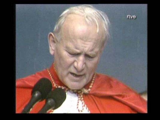  - Juan Pablo II, arriba a Montserrat, 1982