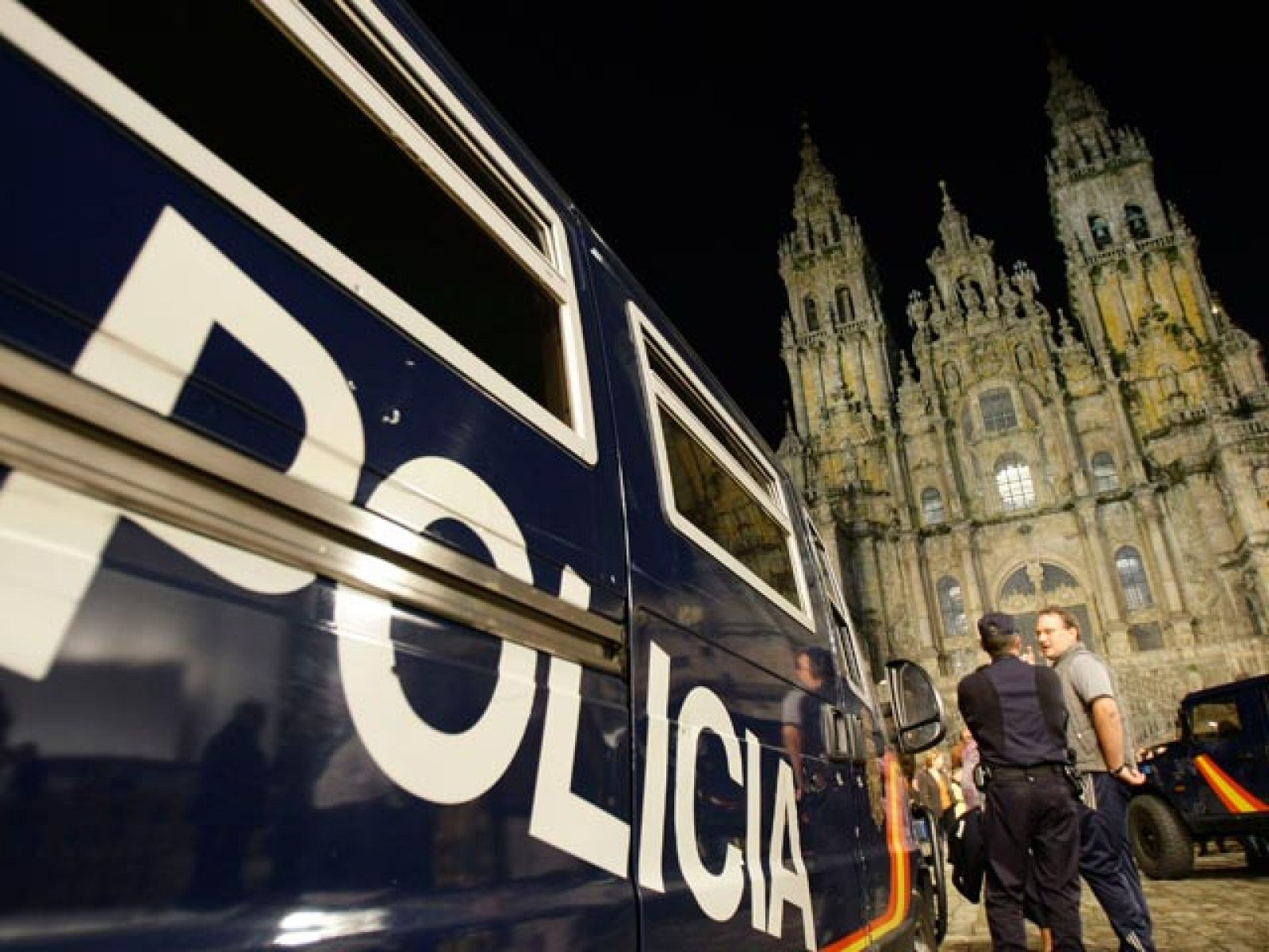 Despliegue policial en Santiago de Compostela para la visita del Papa | Ver
