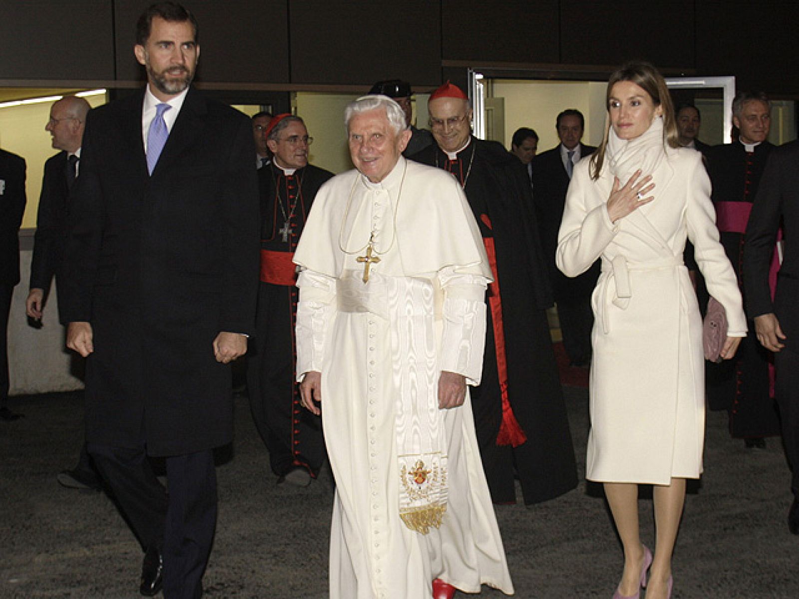 Los Príncipes de Asturias con el Papa