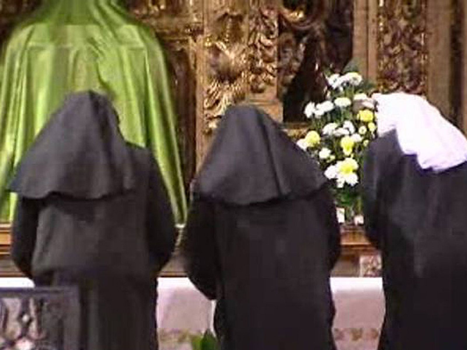 Monjas benedictinas en la visita del Papa a Santiago