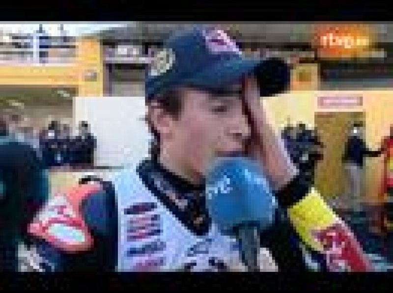 El piloto de 125cc Marc Márquez se ha mostrado muy contento con su primer título mundial conseguido en el Circuit Ricardo Tormo de Valencia. 